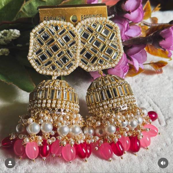 Kundan jhumkas