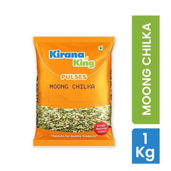 Kirana King Moong Chilka Dal 25 PKT X 1 KG