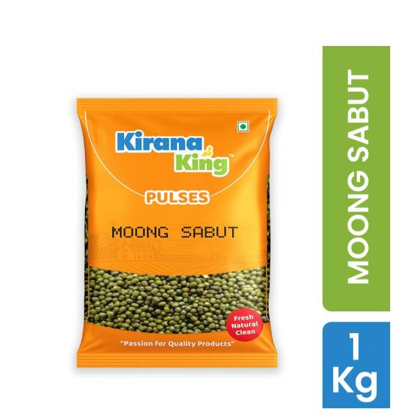 Kirana King Moong Sabut 1 KG X 25 PKT