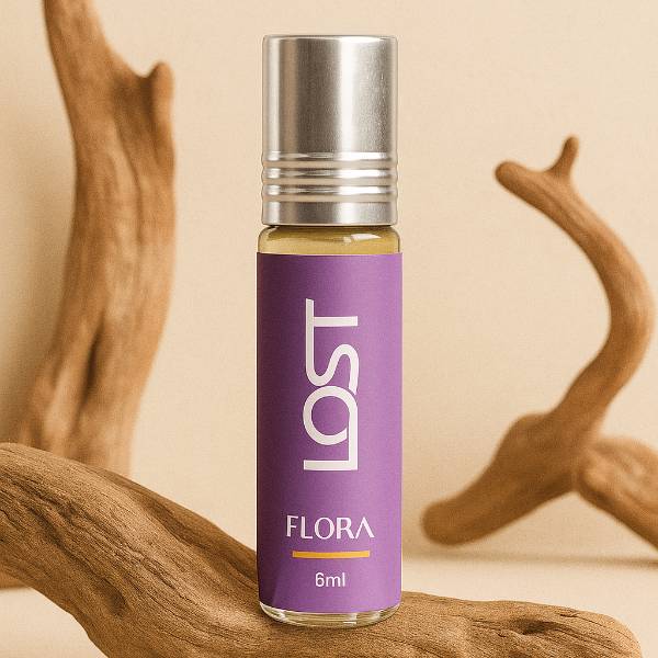 Lost Naturals Flora Woman Attar - 6ml Roll-On Perfumes | Non-Alcoholic Perfumess | Oud-Infused Luxury Fragrance Oil | IFRA Certified | Long-Lasting Attar for Woman | Made in India