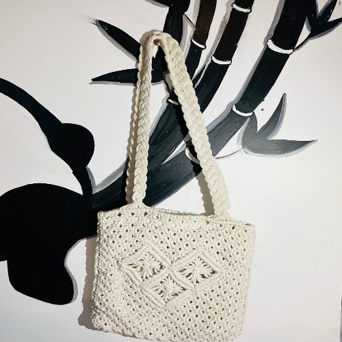 Macrame Hand Bag For Office And College Were