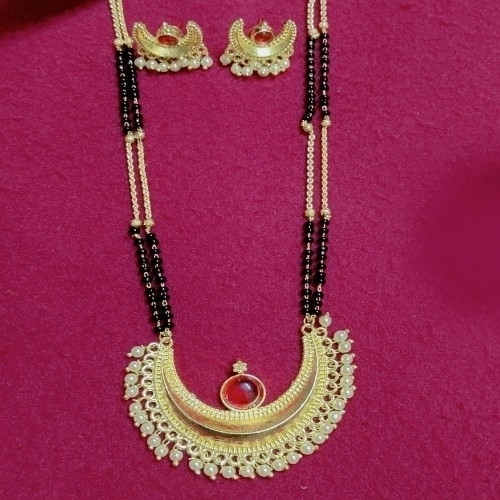 Chandra Mangalsutra With Earings Set L. 36 Inch