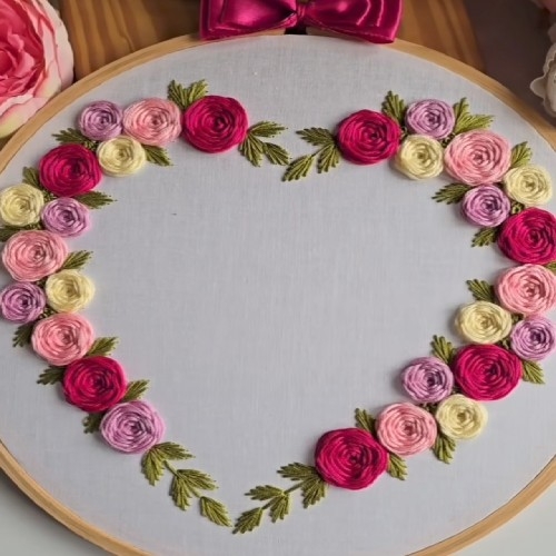 Embroidery Heart Frame