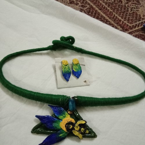 Beautiful Clay Pendant Set