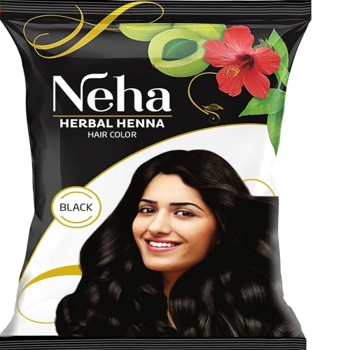 Neha Herbals Henna Colour - Black (Pack of 10)
