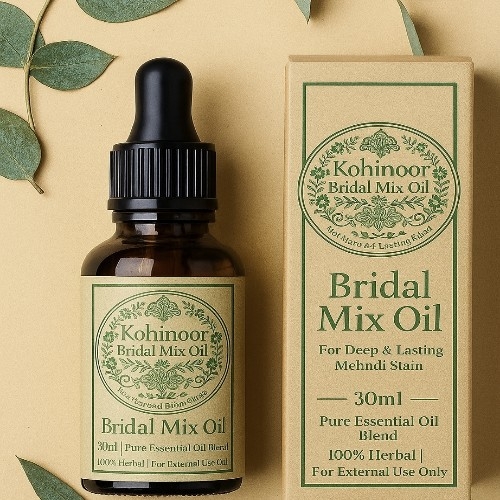 Bridal Mehndi Essential Oil–Eucalyptus Infused |Dark Stain Booster |100% Natural,30ML,trial size