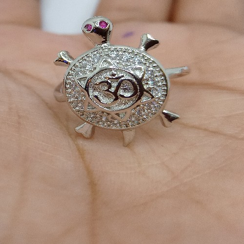 Turtel Ring 916% Pure Silver R-4