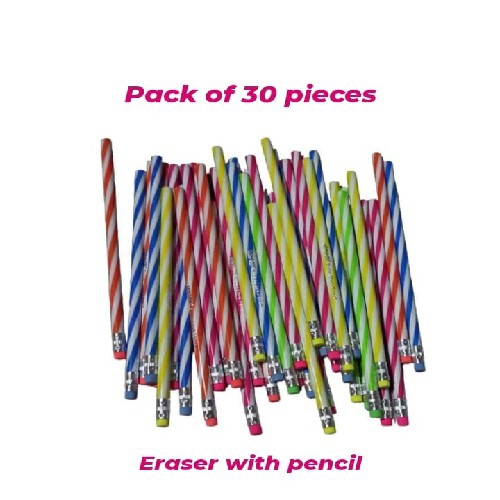 2 In One(Eraser+Pencil ) 30 Pieces Pencil