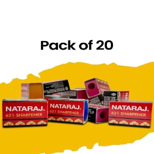 SHOPUNKLE NATARAJ 621 PENCIL SHARPENER PACK OF 20 (MULTICOLOR) Name: SHOPUNKLE  20 (MULTICOLOR)