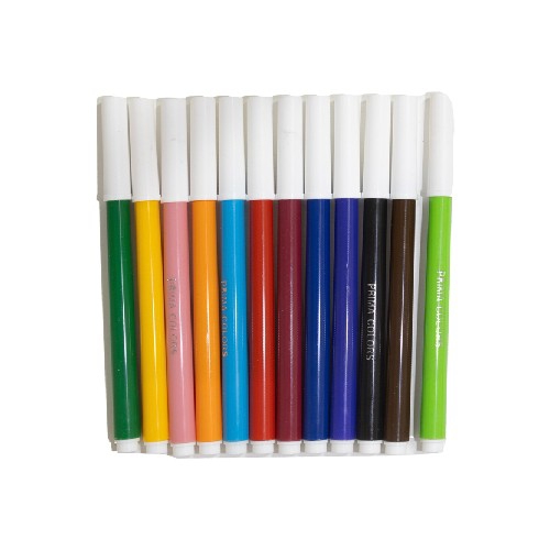 Set of 12 Pieces Sketch Colour Tip Coloring Pens, which are used for drawing and coloring.