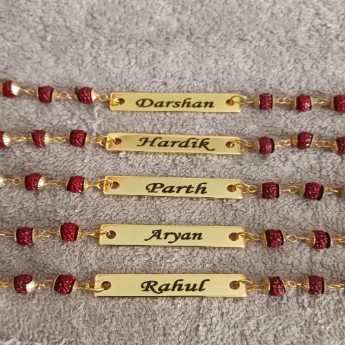 Rudraksh metal  rakhi
