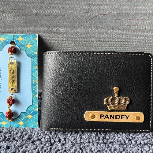 men's wallet with rakhi