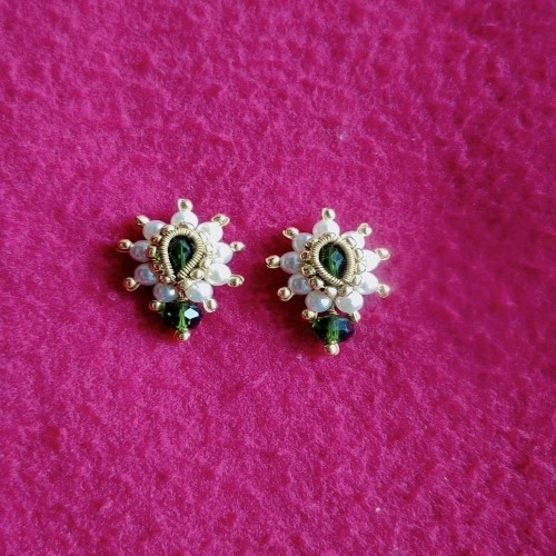 Moti Flower Earings