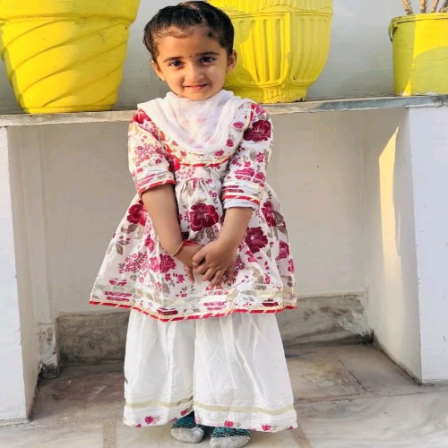 Kids Girls Wear Kurta And Sharara Set