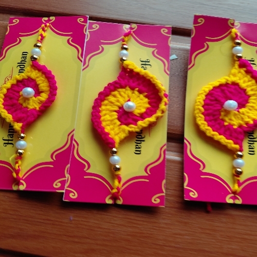 Crochet Handmead Rakhi Special, Designer Beautiful Rakhi