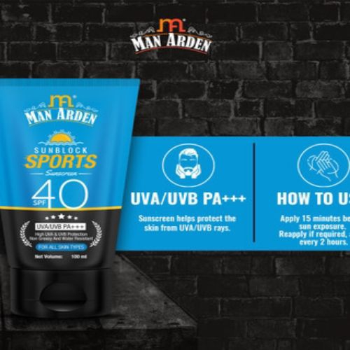 Man Arden Sunscreen - SPF 40 PA+++Sun Block