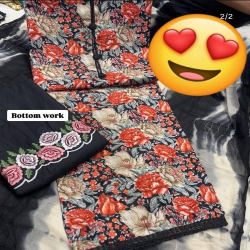 Punjabi Suit With Printed Work