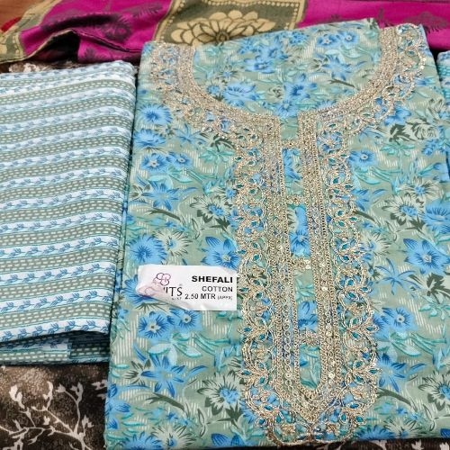 Cotton suit Full length full Dupatta bottom