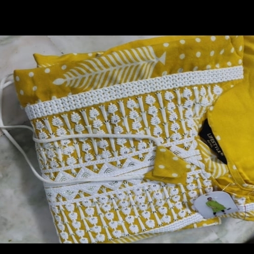 anarkali  frock  Cotton  fabric