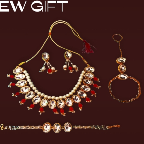 Necklace With Earring With Bracelets