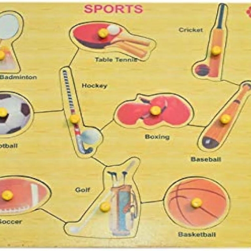 Wooden Sports Shape Toy Board Game
