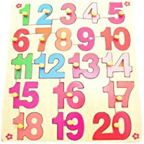 Wooden Counting 1 To 20 Shape Toy Board Game