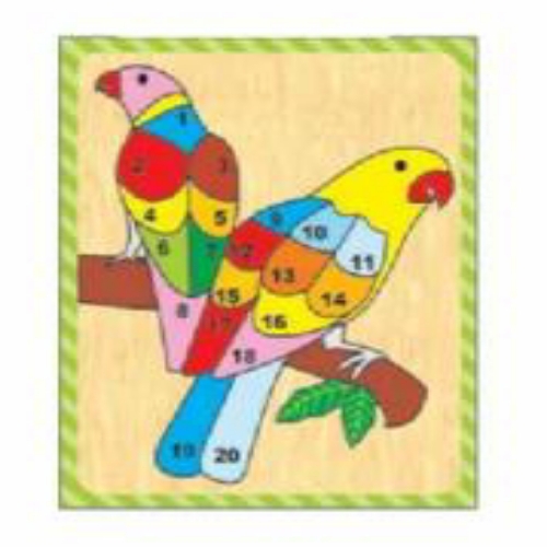 Wooden Multicolor Counting 1 to 20  Shape Toy Board Game